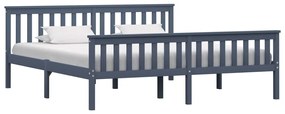 283231 vidaXL Cadru de pat, gri, 180 x 200 cm, lemn masiv de pin