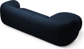 Colțar albastru cu tapițerie din catifea (cu colț pe partea stângă/cu șezlong) Kate – Micadoni