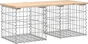 vidaXL Bancă de grădină, design gabion, 103x44x42cm, lemn masiv de pin