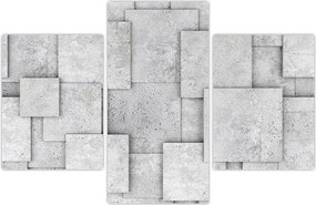 Tablou - Abstracție cu faianță de beton (90x60 cm)