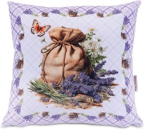 decoDoma Set de 3 fețe pernuțe LAVANDĂ 45 x 45 cm
