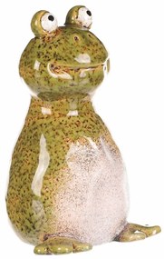 Decorațiune de grădină pentru gard Broască, 8 x 8x 14 cm, ceramică