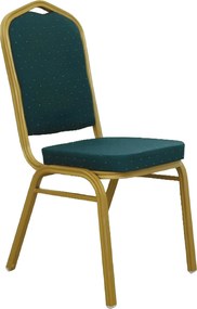 Scaun rabatabil, verde/cadru mat auriu, ZÎNĂ 2 NEW