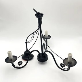 Lustră pe lanț Brilagi COTTAGE 3xE14/40W/230V negru/maro
