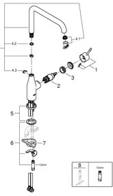 GROHE ESSENCE 30269GN0 - Baterie pentru chiuvetă aurie