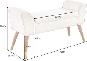 Bancheta eleganta, Tapitata Tesatura Bouce, Antracit, Scarlett 90cm