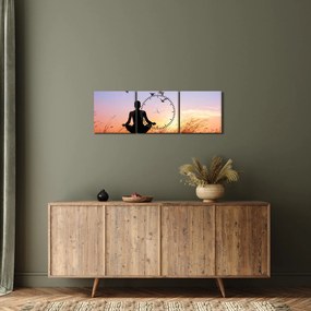 Tablou - Meditații (cu ceas) (90x30 cm)