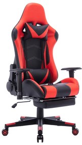 Scaun Gaming Piele Ecologica Zenno Negru-Rosu