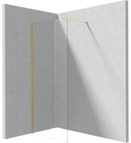 Paravan dus walk-in sticla securizata 100x195 cm auriu lucios Deante Prizma Auriu lucios, 1000x1950 mm
