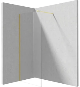 Paravan dus walk-in sticla securizata 100x195 cm auriu lucios Deante Prizma Auriu lucios, 1000x1950 mm