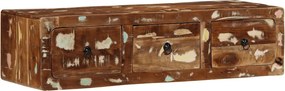 vidaXL Dulap TV montat pe perete 100x32x25 cm, lemn masiv reciclat