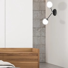 Aplică JOY 2xE14/40W/230V negru/crom lucios