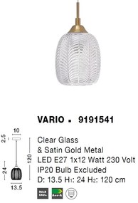 Pendul design modern VARIO, 13,5cm