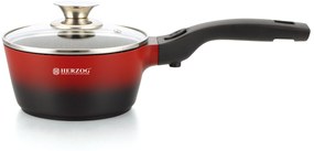 Set Oale marmorate 16 piese Herzog HR-ST16M - Negru-Rosu