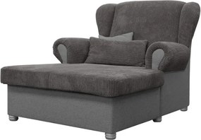 Șezlong taupe cu tapițerie din catifea reiată Lord – Ropez