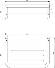 SILIA coș de duș ADI_R551 Finisaj: auriu periat