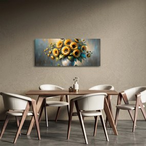 Tablou – Vază cu floarea-soarelui (120x50 cm)