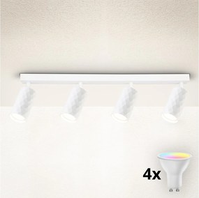 Brilagi - Spot LED RGBW reglabil SELE DIAMANT 4xGU10/6,5W/230V Wi-Fi alb