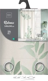 Perdea cu model de frunze imprimate, NYMPA, 140 x 240 cm