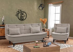 Set Canapea si Fotoliu Extensibilă Santo - S, Crem