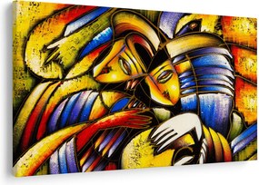 Tablou - Pictură în ulei, îndrăgostiții (90x60 cm)