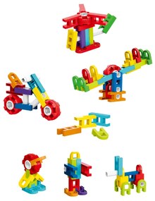 SET DE CONSTRUCTIE STEAM IN CUTIUTA - FUN BLOCKS (26 PIESE) - BUFNITEL (188-676A)