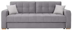Canapea extensibilă Boston 387Cutie de pat, Gri, 91x232x98cm, 97 kg, Picioare: Lemn