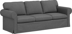 vidaXL Canapea Gri închis 215 x 82 x 80 cm țesătură