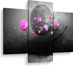 Tabloul cu bile roz (90x60 cm)