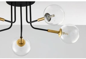 Lustră pe tijă Jupiter 2040 BURANO 5xG9/10W/230V negru/auriu/transparent