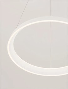 Lustra circulara aluminiu alb LED CCT OVIA 60cm