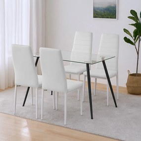 Set de sufragerie Cruz 4+1 alb