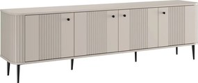 Dulap TV Vesper 4D 187 cm - cașmir / picioare negre
