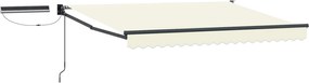 vidaXL Cort electric retractabil Crem 3,5 x 2,5 m