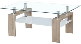 Masă de cafea Lieberman (stejar sonoma + sticlă + sticlă netransparentă) . 1116404