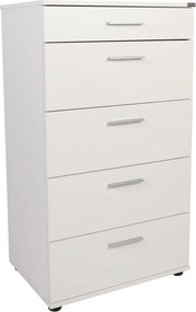 Comoda SFN-550-BB-1, alb, PAL melaminat, 60x44x108 cm