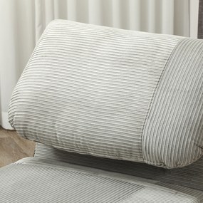 HOMCOM 2 în 1 Fotoliu extensibil Pat pentru oaspeți, cu suport reglabil Cord-Optik 82 cm x 89 cm x 83 cm Gri | Aosom Romania