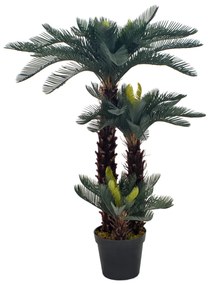 Planta artificiala palmier cycas cu ghiveci, verde, 125 cm 1, 125 cm