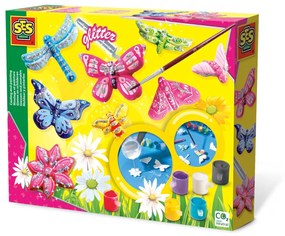 Set creativ mulaj si pictura - Fluturi cu glitter
