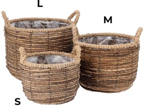 Ghiveci rotund cu interior din plastic, MIKA - dimensiuni diferite Marime: S
