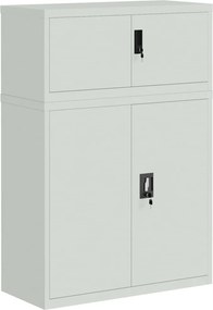 vidaXL Fișet, gri deschis, 90x40x130 cm, oțel