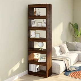 813613 vidaXL Bibliotecă/Separator cameră, stejar maro, 60x30x198 cm
