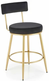 Scaun tip bar Harriet (Negru + Auriu). 1049522
