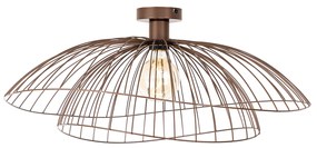 Plafonieră inteligentă bronz cu abajur dublu 45cm incl. WiFi G95 - Pua