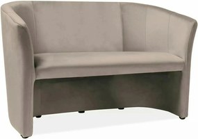 Canapea TM-2, stofa catifelata bej inchis - Bluvel 40, 126x60x76 cm