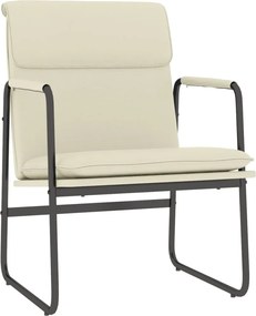 vidaXL Scaun de relaxare, crem, 55x64x80 cm, piele artificială