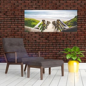 Tablou - Intare pe plaja (120x50 cm)