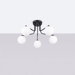 Plafonieră neagră-albă Beam – Sollux