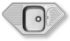 Pyramis 108760801 - Chiuvetă de bucătărie MEDUSA CORNER 95 x 50 cm