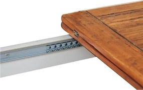 Masa pliabila, L120(240) 120 H80 cm, culoare nuc alb antic, Lemn masiv